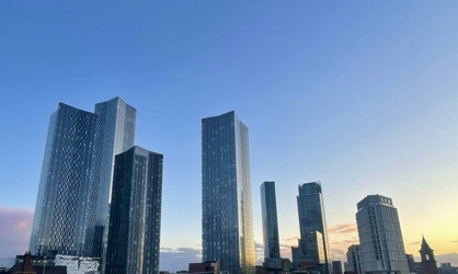 deansgate square and high rise accommodation in manchester city centre