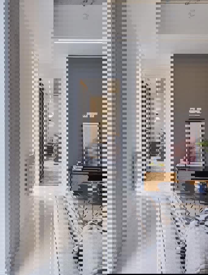 furnished living room in one silk street