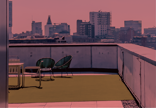 roof terrace silk street